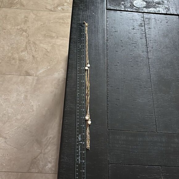 Loft Multi Chain Multi Tone Chain Moonstone Long Necklace - Picture 7 of 9